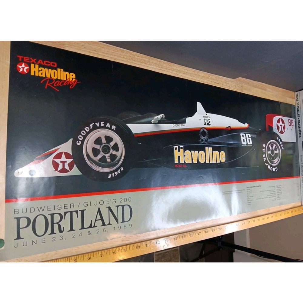 1989 Portland Havoline Texaco G.I. Joe Grand Prix Race Dobson Poster 14-½ x 39”